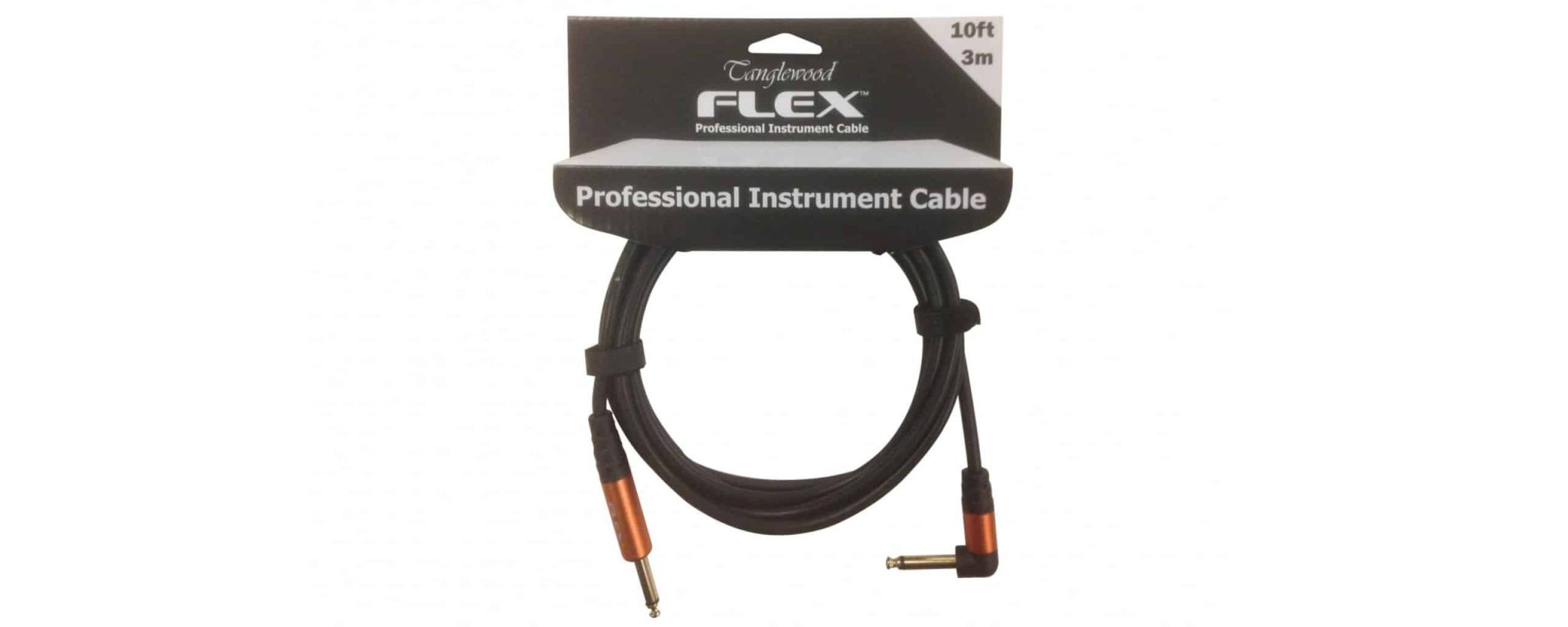 Tanglewood FX3A Flex 3 meter instrument gummikabel med vinklet jackstik