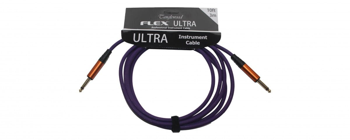 Tanglewood FX3BRYA POLY Braid 3 meter flettet instrument kabel med lige jack-stik