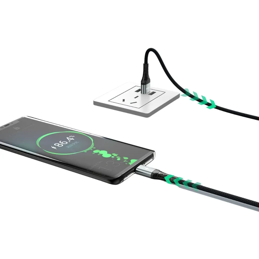 Celebrat CB40 USB C til A, Flettet nylon og aluminium for holdbarhed - Billede 3