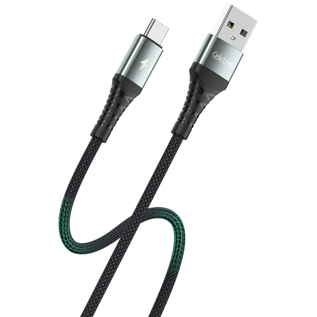 Celebrat CB40 USB C til A, Flettet nylon og aluminium for holdbarhed
