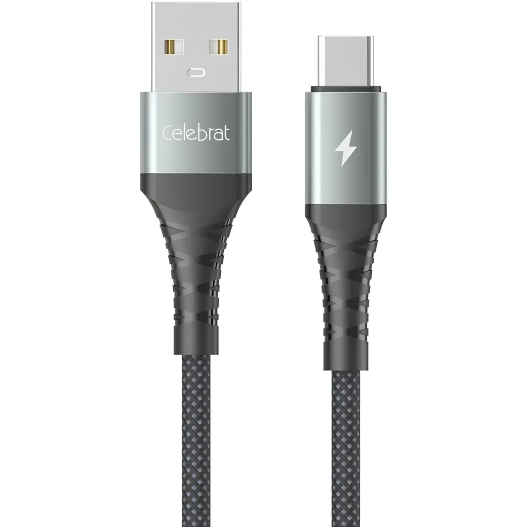 Celebrat CB40 USB C til A, Flettet nylon og aluminium for holdbarhed - Billede 5