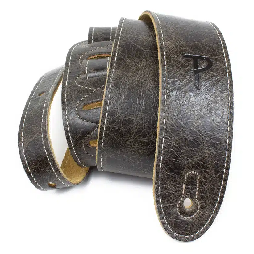 Perris Læderguitarrem 2" Vintage brun Deluxe blødt italiensk læder