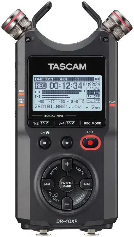 Tascam DR-40XP håndholdt optager, diktafon