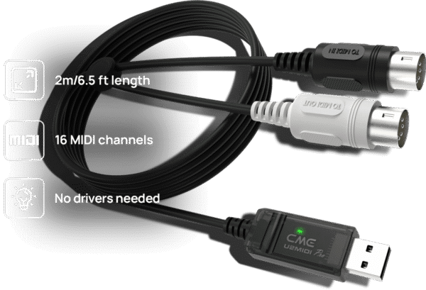 CME U2MIDI Pro Smart USB MIDI Cable